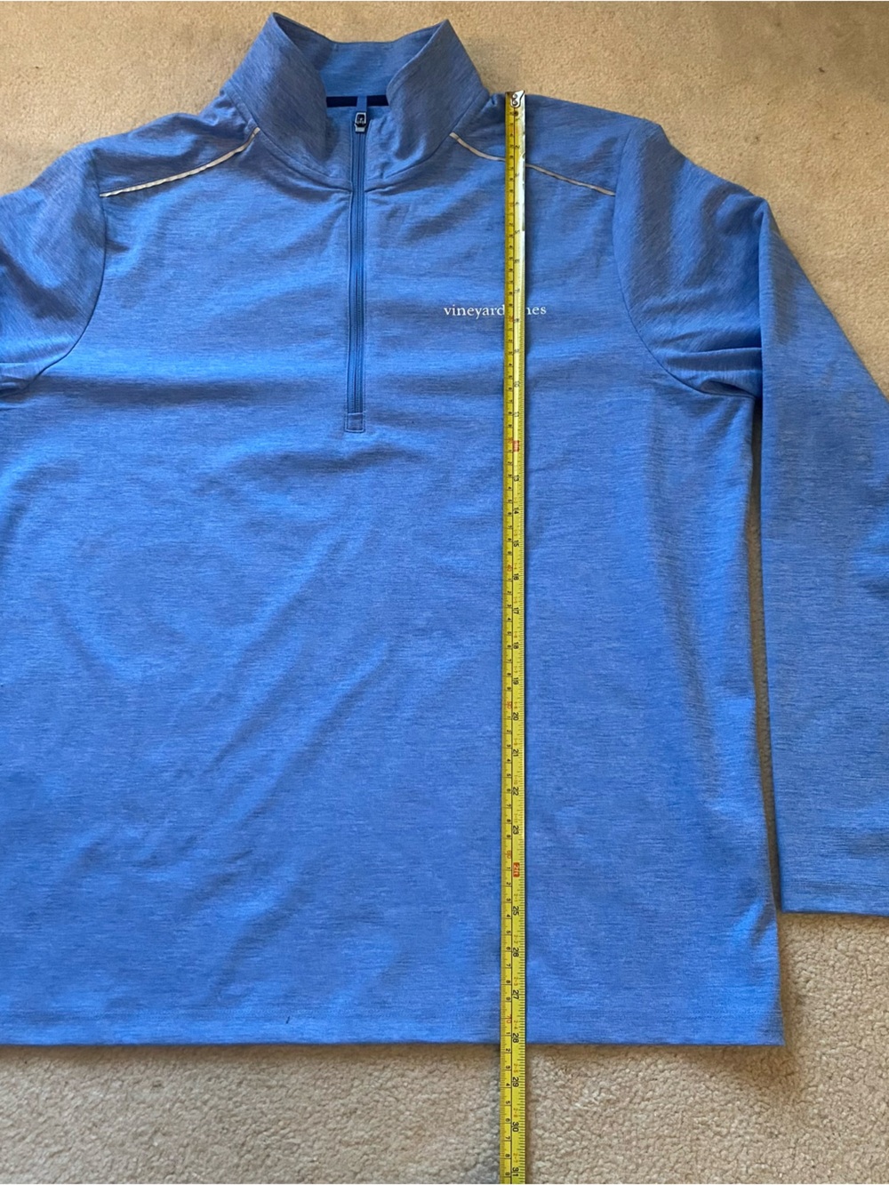 Vineyard Vines Performance Quarter Zip Pullover Men's Large Blue - Picture 6 of 7
